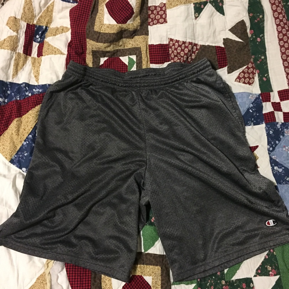 Grey Mesh Champion Athletic Shorts